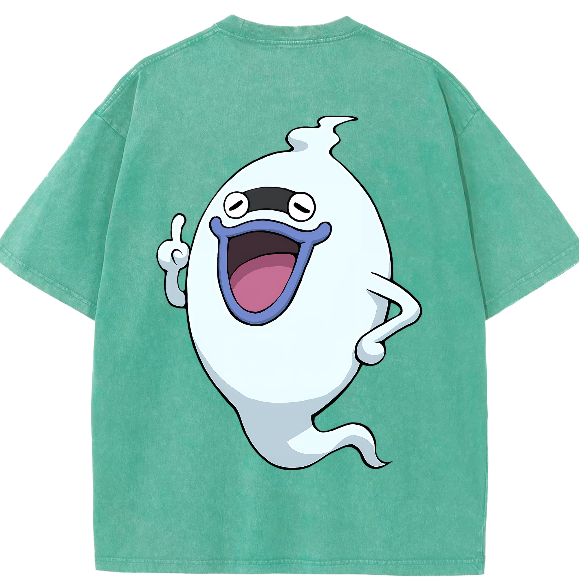 （画像用） 妖怪ウォッチ Yo-kai Watch 綿100% ヴィンテージ風 半袖Tシャツ（背面プリント）